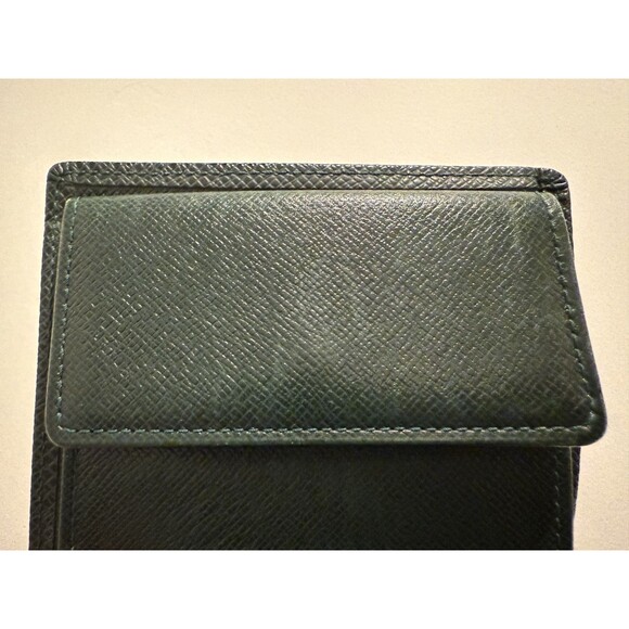 Louis Vuitton Dark Green Taiga Leather Bi-fold Wallet Certificate of Auth. - Picture 9 of 15